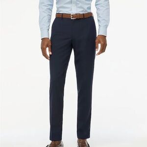 J. Crew Thompson Pant Navy Blue Dress Pants Classic Straight-Leg Wool Blend